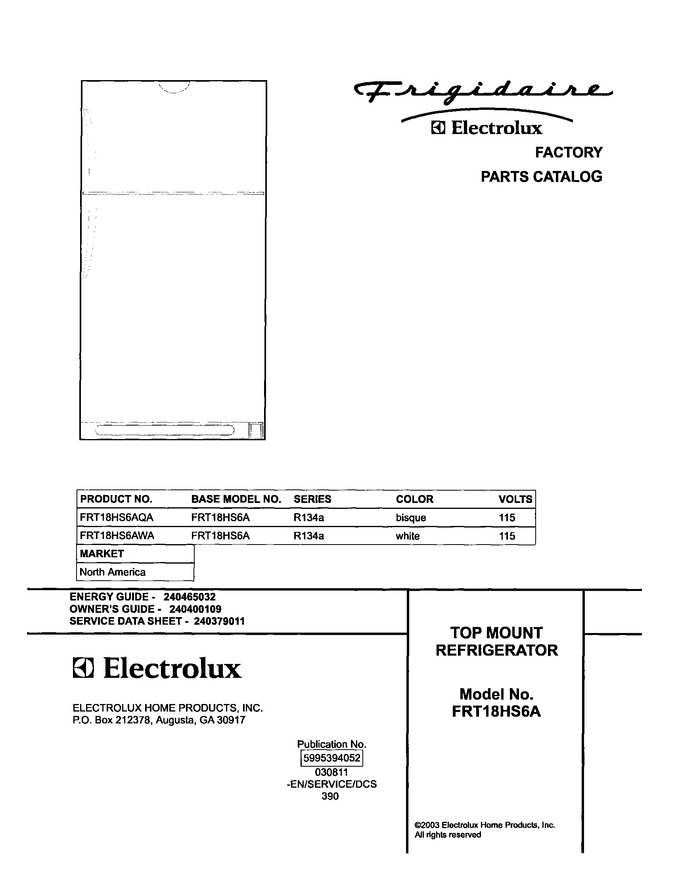 Diagram for FRT18HS6AQA