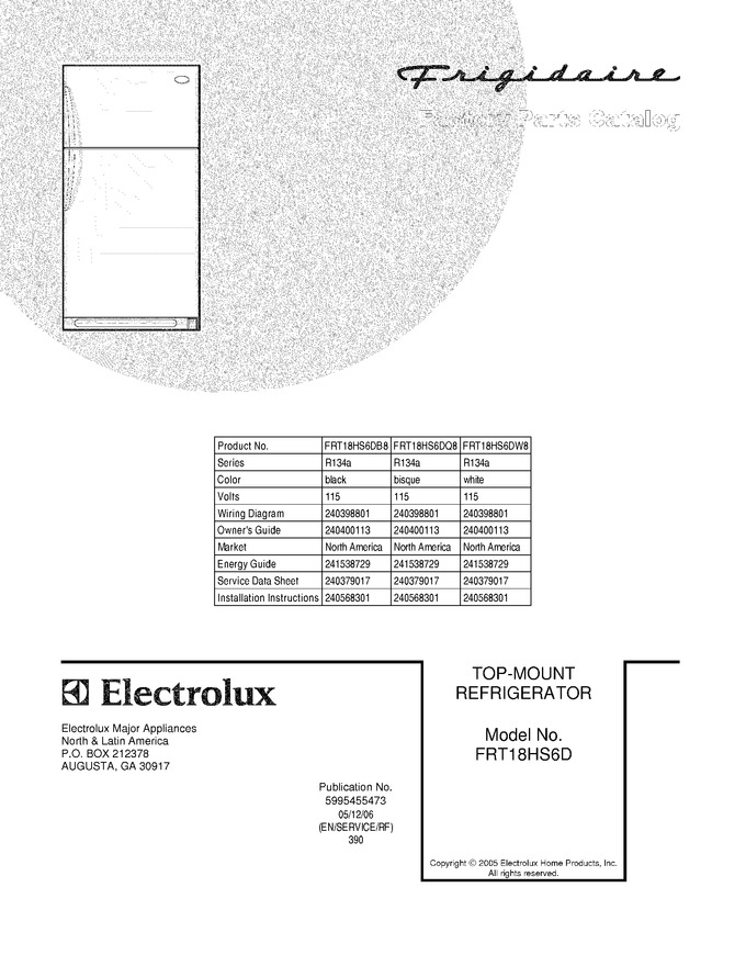 Diagram for FRT18HS6DQ8