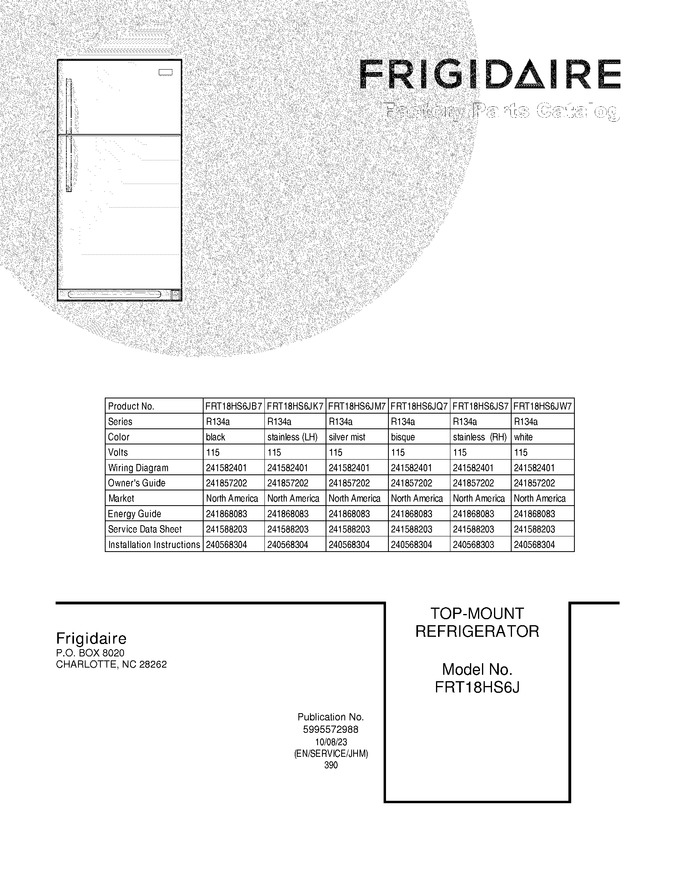 Diagram for FRT18HS6JS7