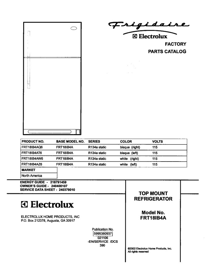 Diagram for FRT18IB4AW6