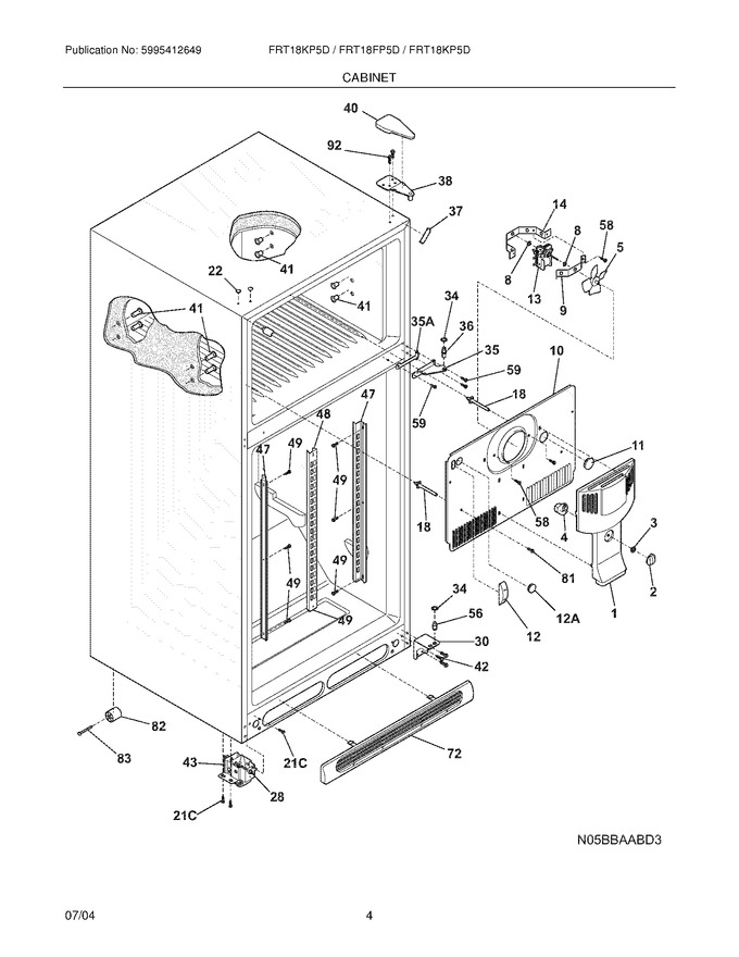 Diagram for FRT18KP5DW0