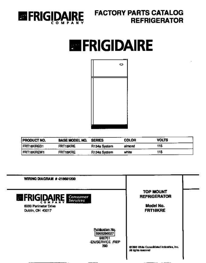 Diagram for FRT18KREW1