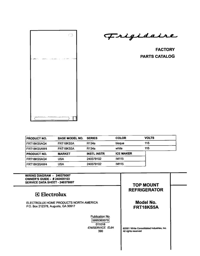 Diagram for FRT18KS5AW4