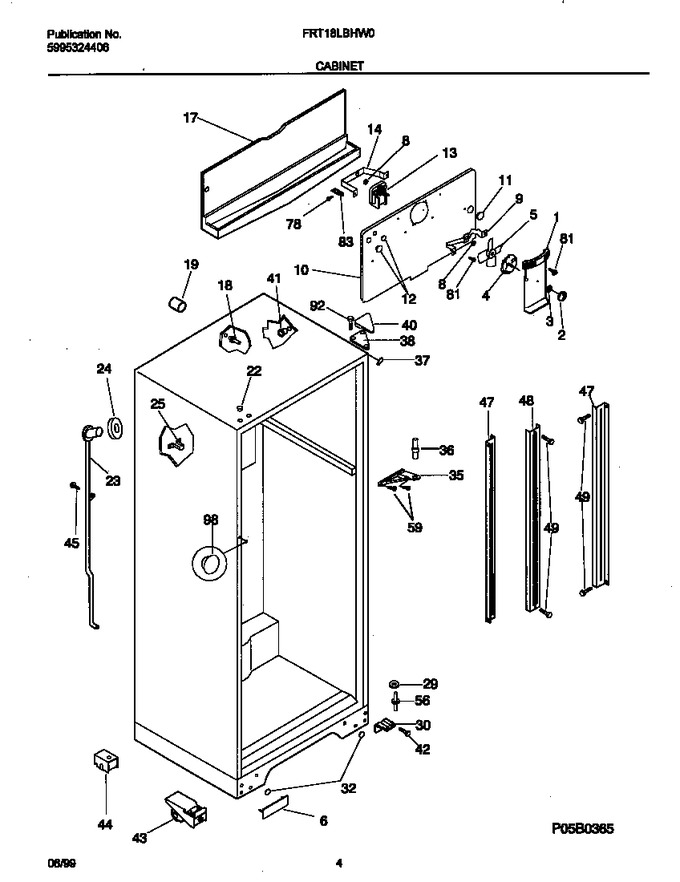 Diagram for FRT18LBHW0