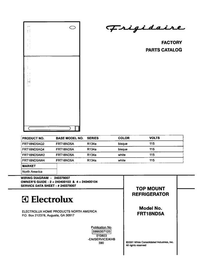 Diagram for FRT18ND5AW4