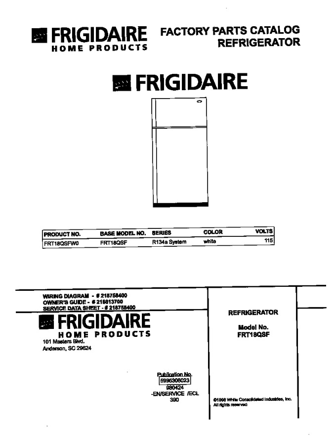 Diagram for FRT18QSFW0