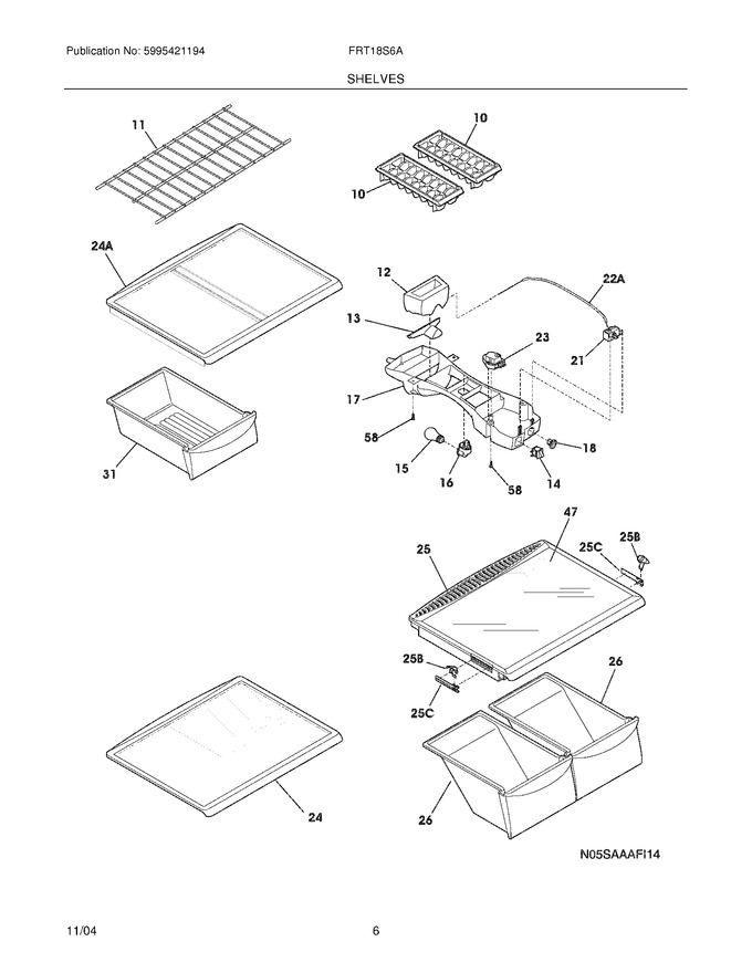 Diagram for FRT18S6AWG