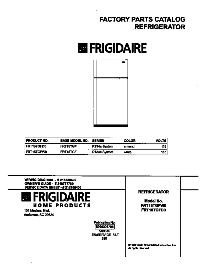 Diagram for FRT18TGFD0