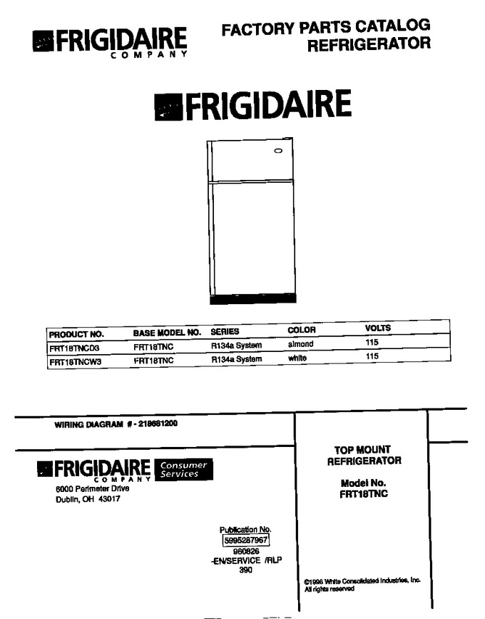 Diagram for FRT18TNCD3