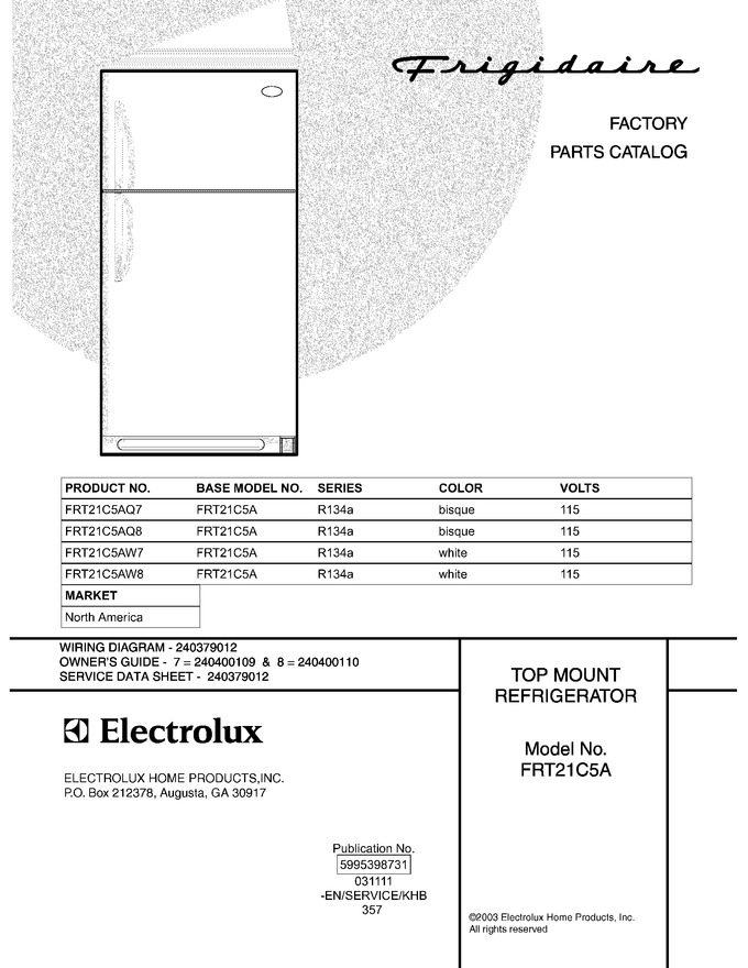 Diagram for FRT21C5AW8