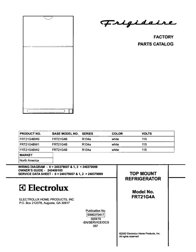 Diagram for FRT21G4BW0