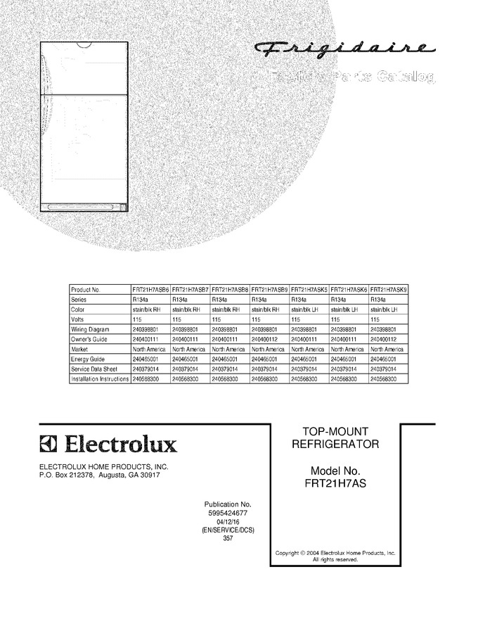 Diagram for FRT21H7ASB9