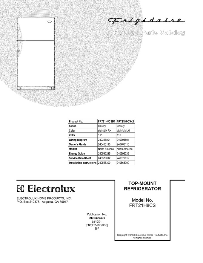 Diagram for FRT21H8CSB1