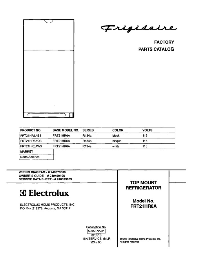 Diagram for FRT21HR6AW3