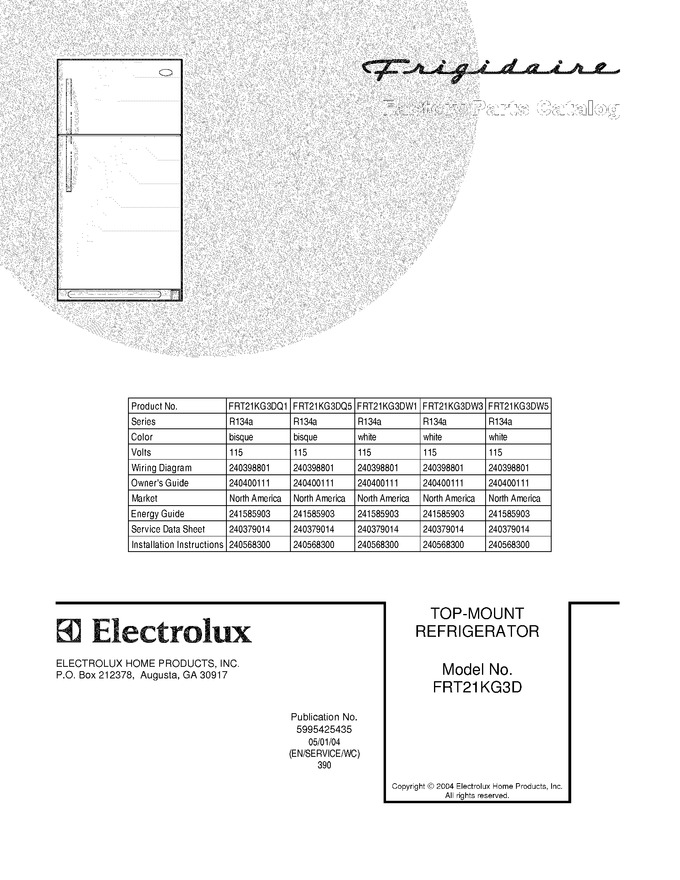 Diagram for FRT21KG3DW5