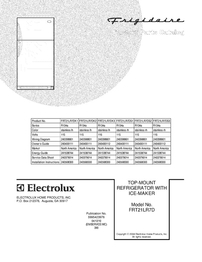 Diagram for FRT21LR7DK3