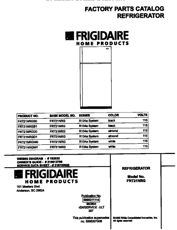 Diagram for FRT21NRGW0