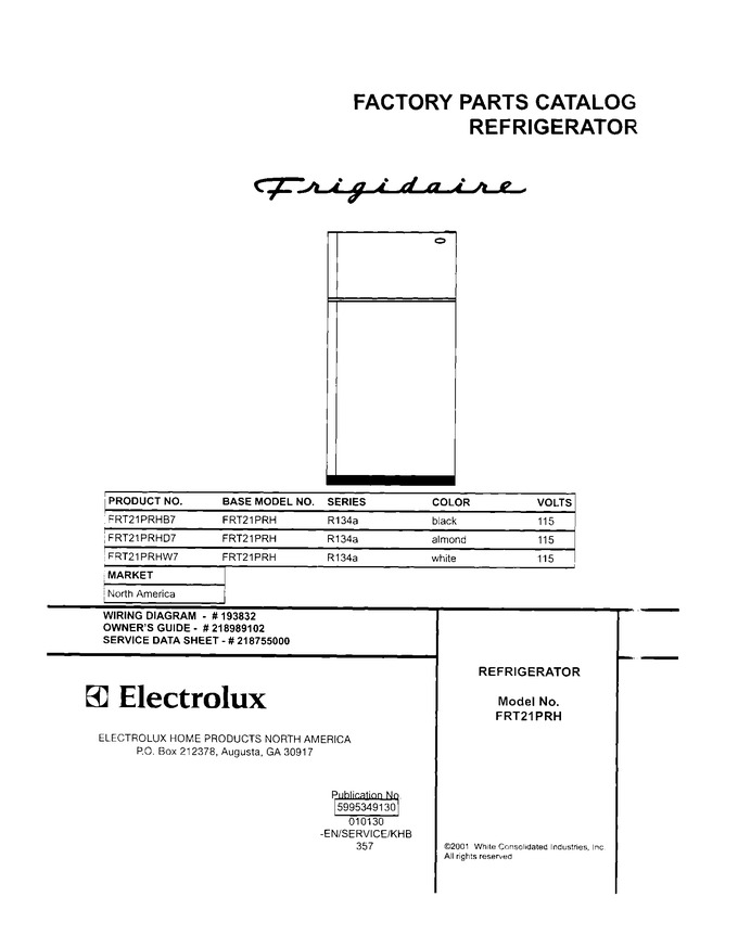 Diagram for FRT21PRHD7