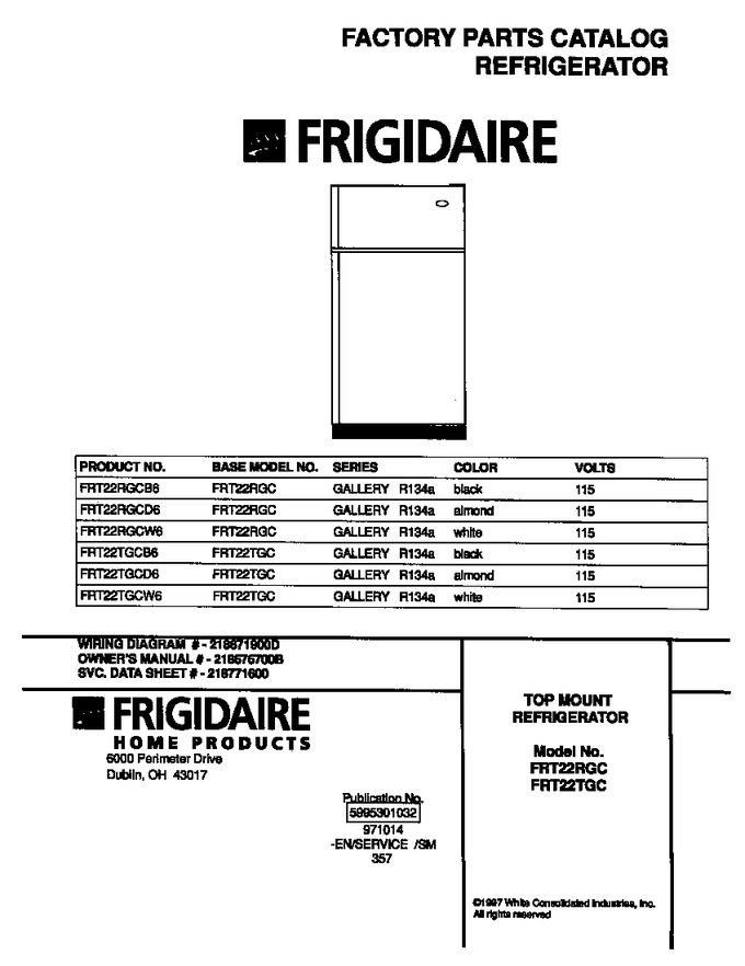 Diagram for FRT22TGCW6