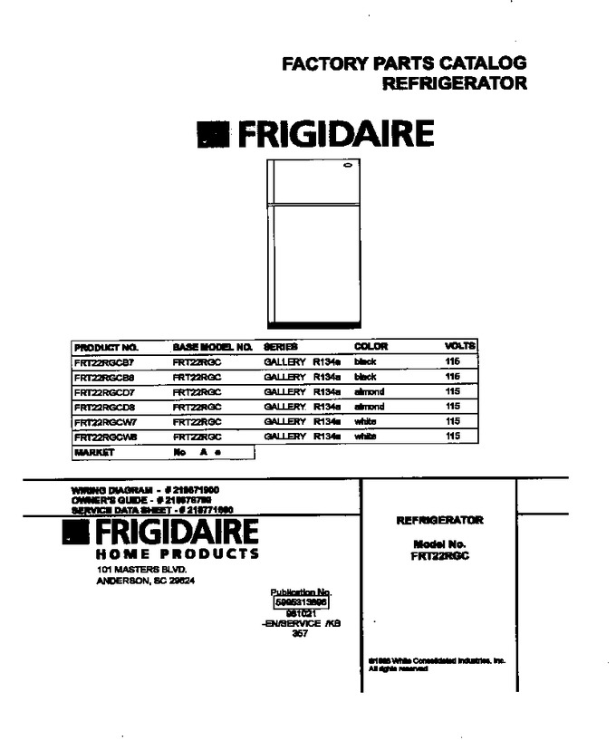 Diagram for FRT22RGCD7