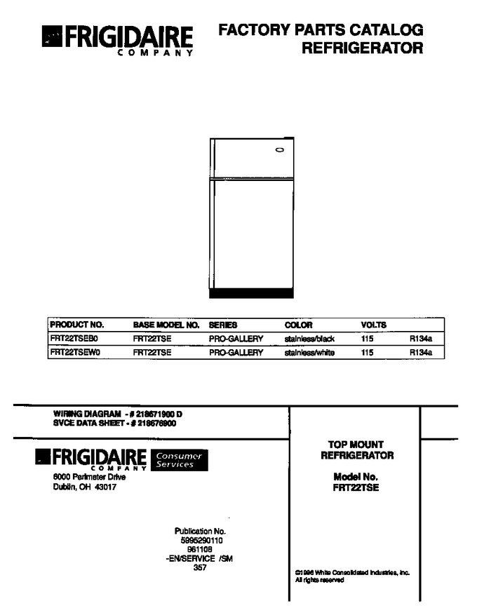 Diagram for FRT22TSEW0