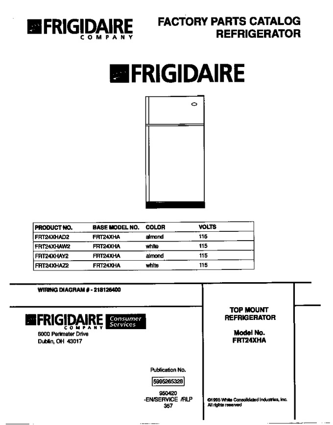 Diagram for FRT24XHAY2