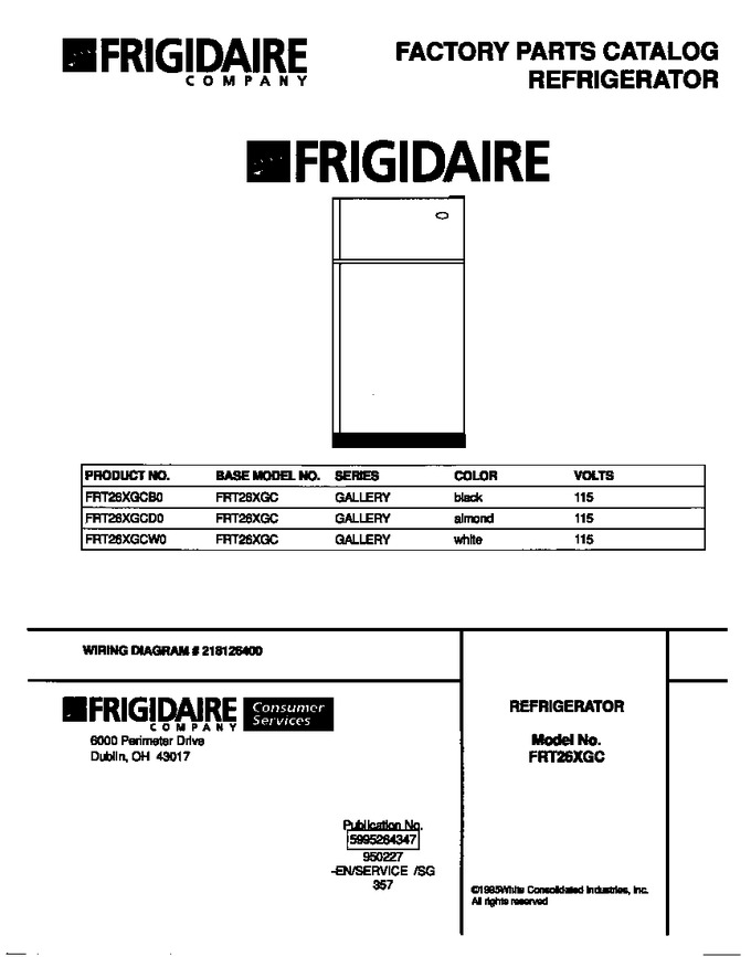 Diagram for FRT26XGCB0