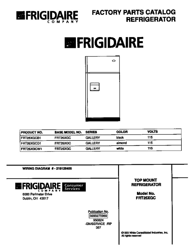 Diagram for FRT26XGCB1