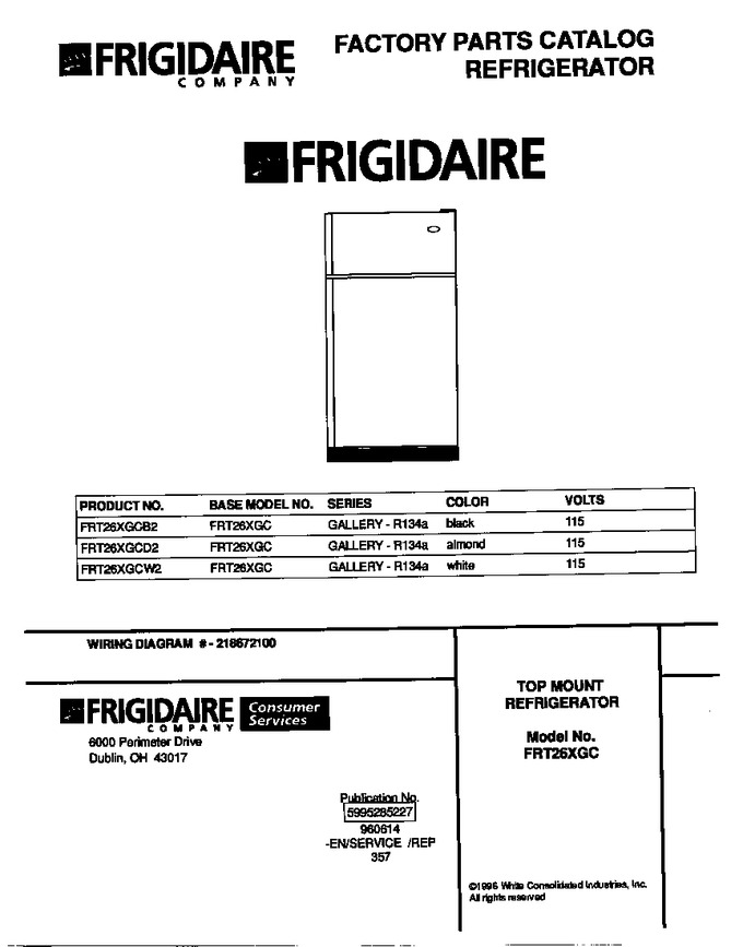 Diagram for FRT26XGCB2