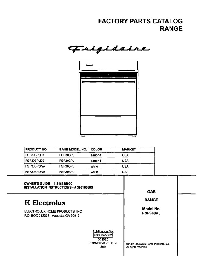 Diagram for FSF303PJDA