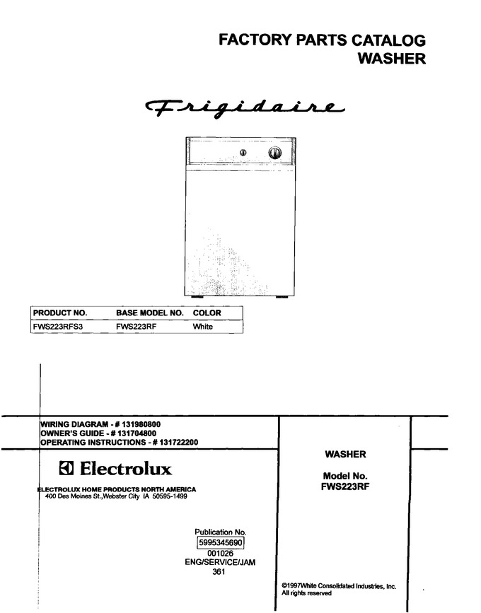 Diagram for FWS223RFS3