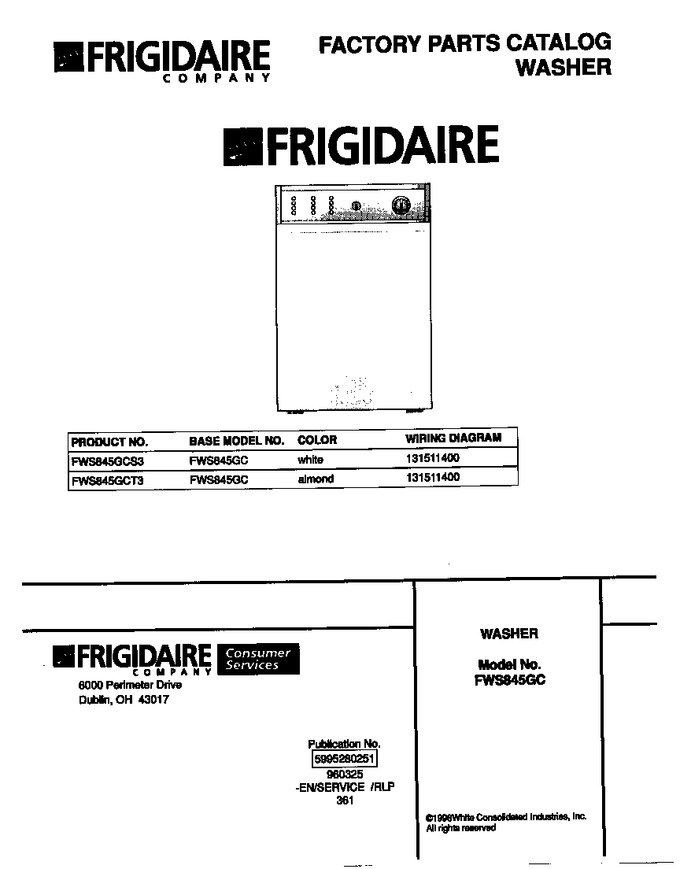 Diagram for FWS845GCS3