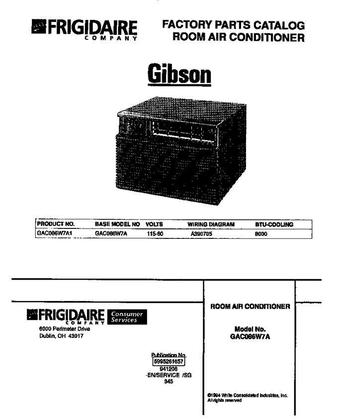 Diagram for GAC086W7A1