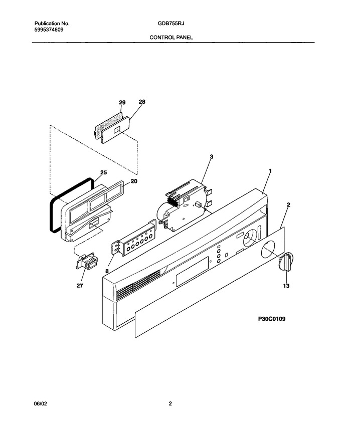 Diagram for GDB755RJB2