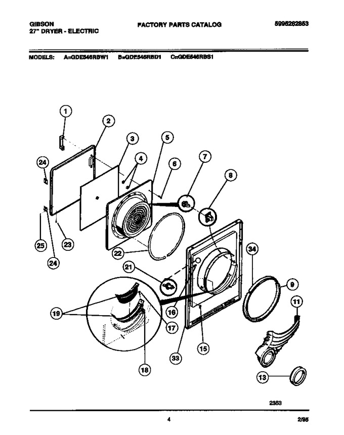 Diagram for GDE546RBW1