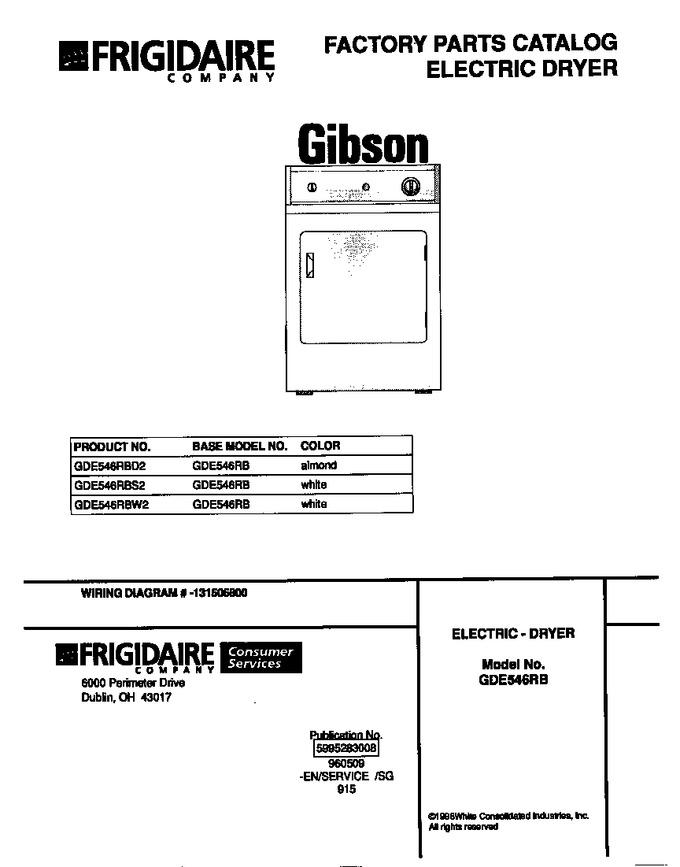 Diagram for GDE546RBD2