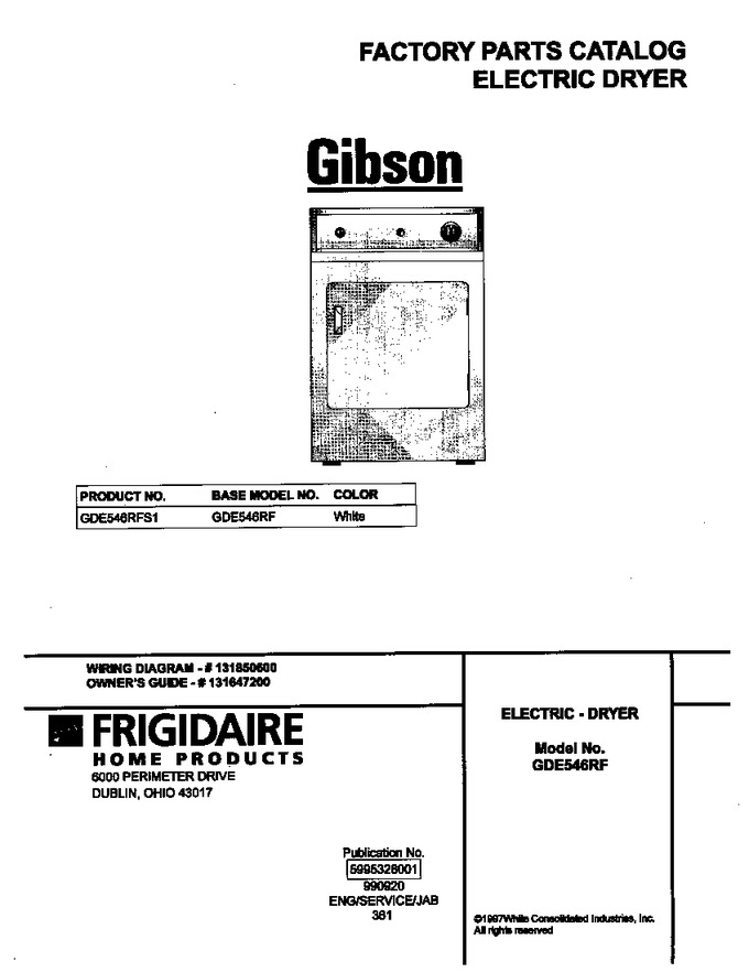 Diagram for GDE546RFS1