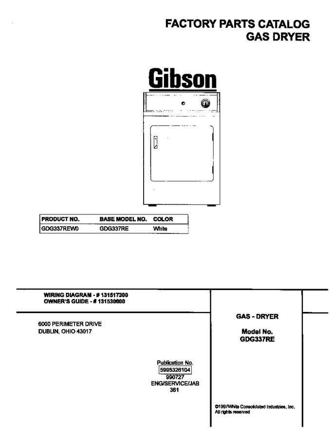 Diagram for GDG337REW0