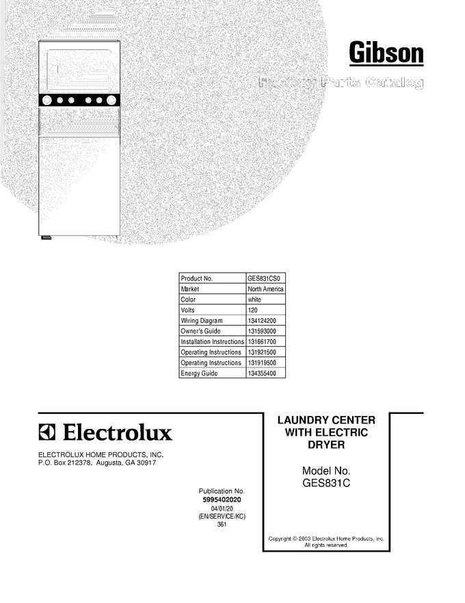 Diagram for GES831CS0