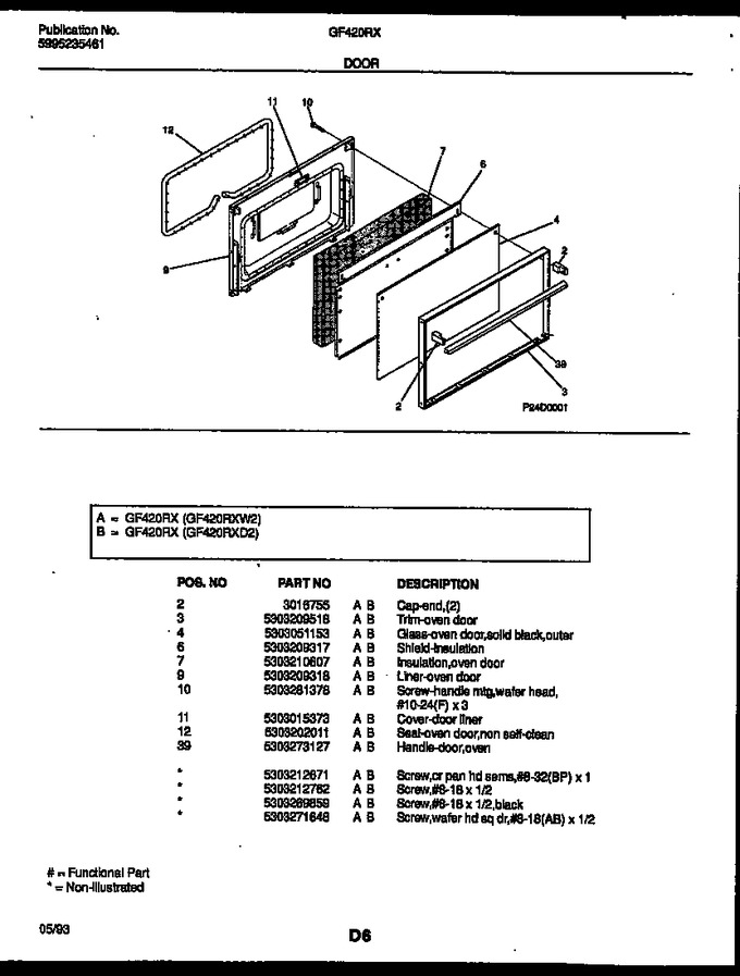 Diagram for GF420RXW2