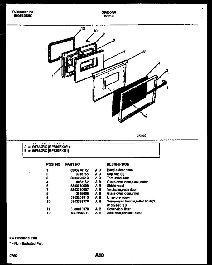 Diagram for GF630RXW1