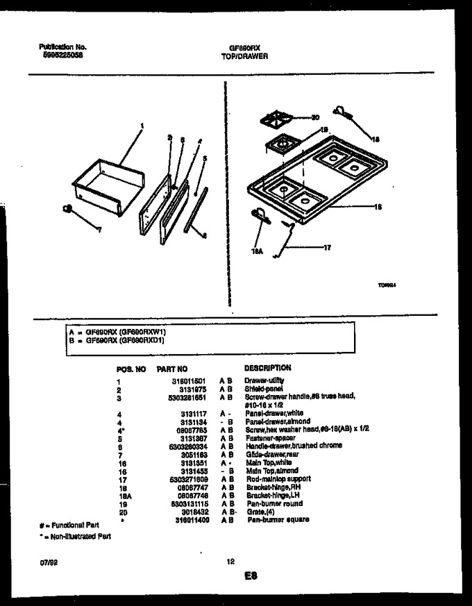 Diagram for GF690RXD1