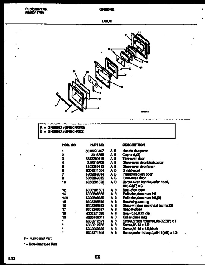 Diagram for GF690RXW2