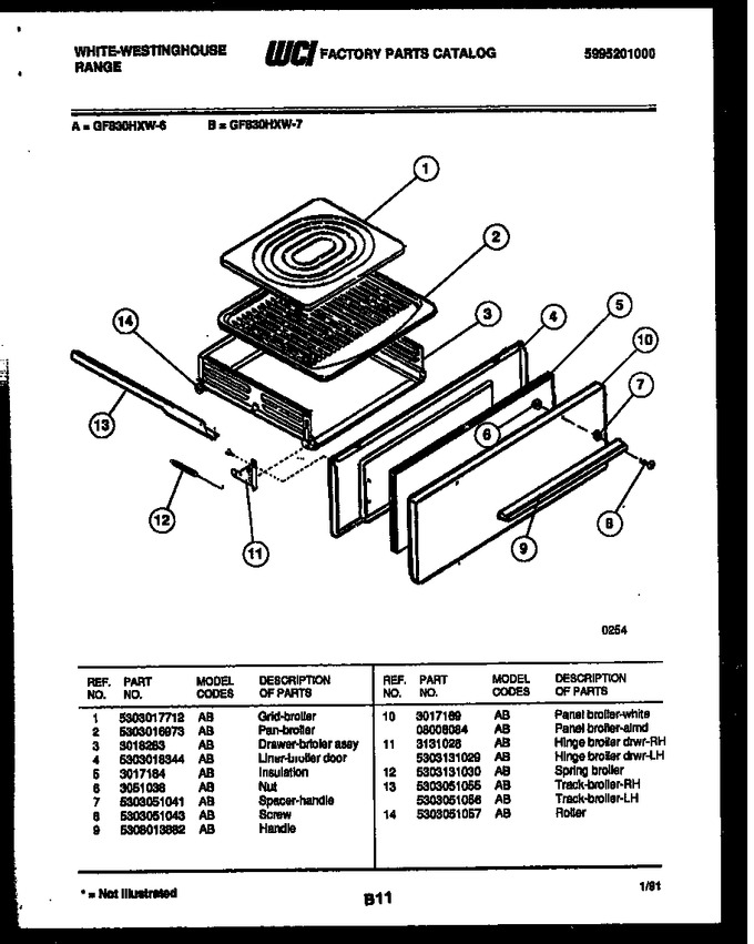 Diagram for GF830HXD6