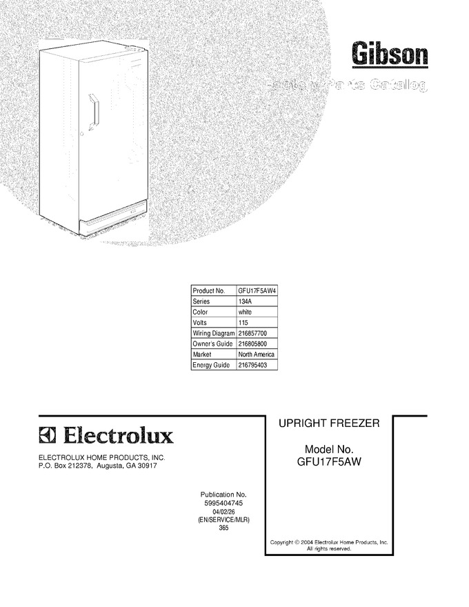 Diagram for GFU17F5AW4