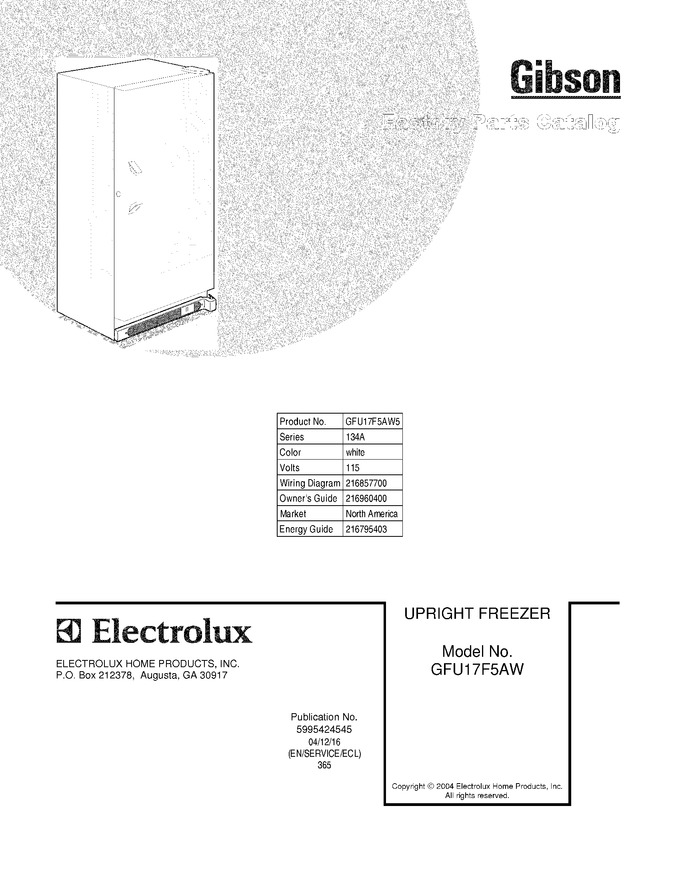 Diagram for GFU17F5AW5