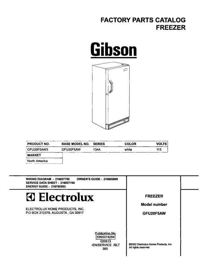 Diagram for GFU20F5AW3