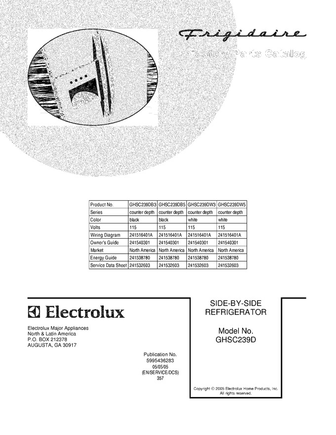 Diagram for GHSC239DW3