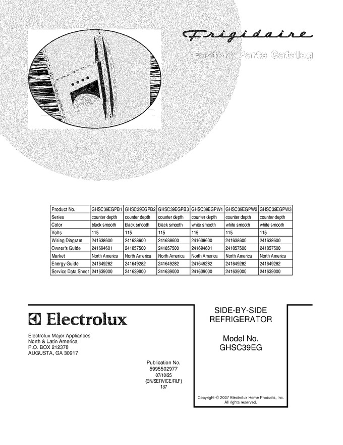 Diagram for GHSC39EGPW1