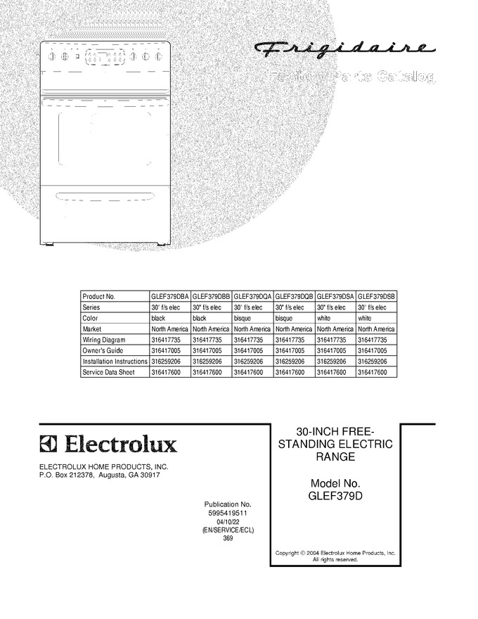 Diagram for GLEF379DSA